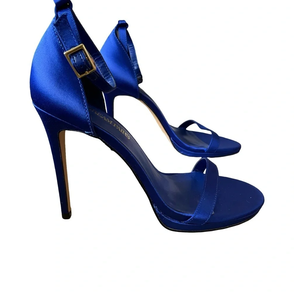 Dream Pairs Royal Blue Silky Bow Stiletto Heels Women’s Size 9.5
